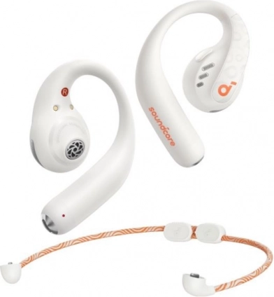 Draadloze oordopjes SOUNDCORE AeroFit Pro wit met open ontwerp
