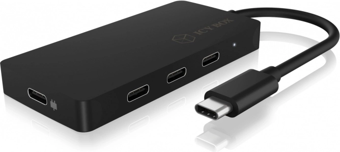 Hub USB‑C ICY BOX avec 4 ports et Power Delivery 100 W