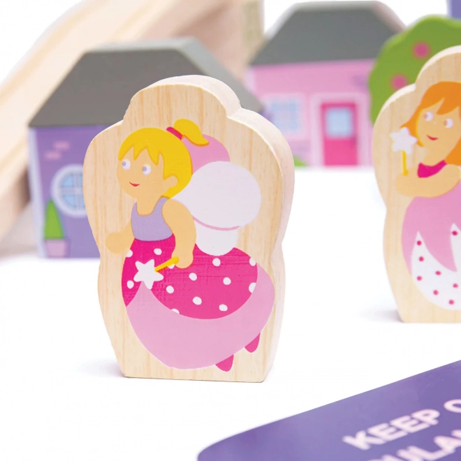 Bigjigs Rail Houten grote prinsessenspoorbaan