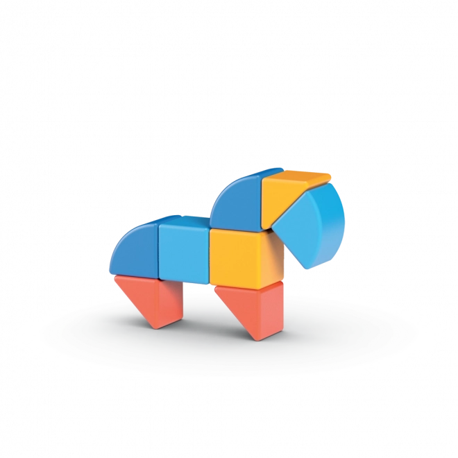 Magnetische blokken Geomag Magicube Vormen - Dieren 9 stuks