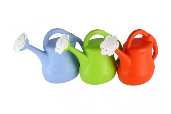Plastic gieter met bloemenpatroon