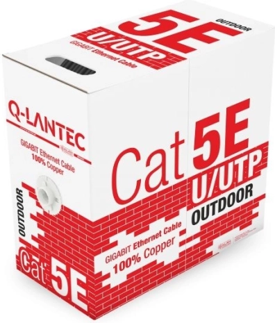 Buitenkabel U/UTP Cat.5e, 100% koper, 305 m
