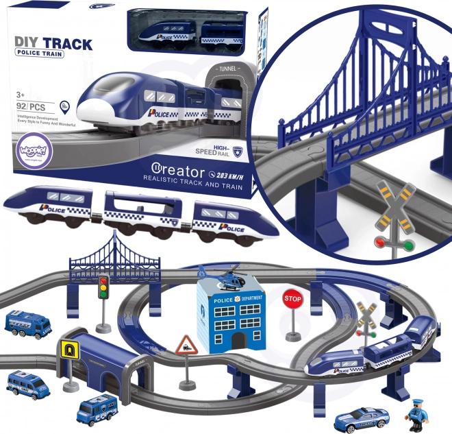 Circuit de train pour enfants - police