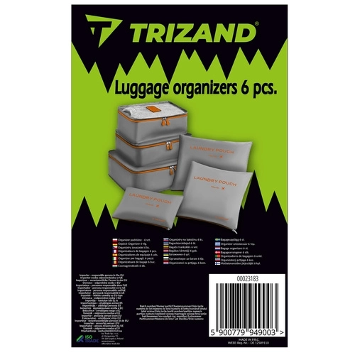 Reisorganizer - 6 stuks. Trizand 23183