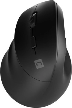 Vertikale kabellose Maus NATEC Crake 2 für Linkshänder, Bluetooth 5.2 + 2,4 GHz, 2400 DPI, schwarz