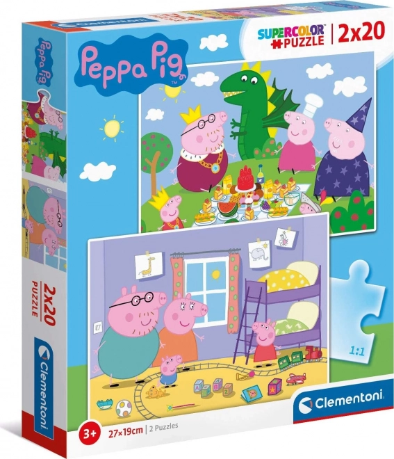 Puzzle Peppa Pig - Clementoni 2x20 Pieces