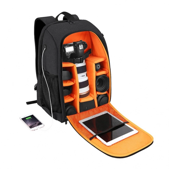 Wasserdichter Kamerarucksack Schwarz