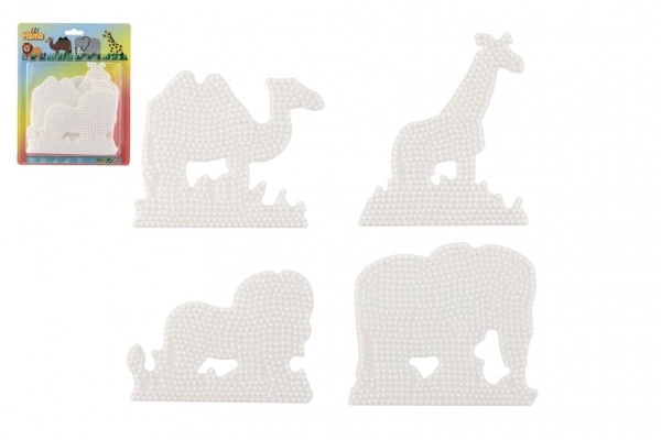 Bügelperlen Tier Vorlagen – Elefant, Giraffe, Löwe und Kamel