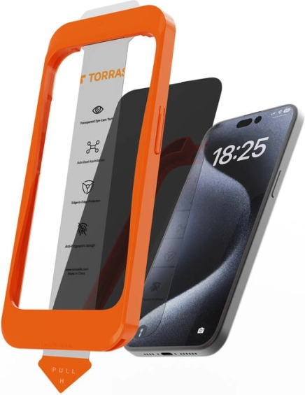 TORRAS Install Master Tempered Glass for iPhone 16 Plus