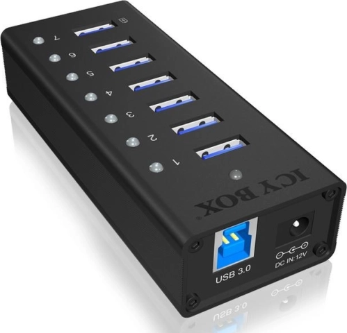 hub USB 3.0 actif à 7 ports avec port de charge ICY BOX