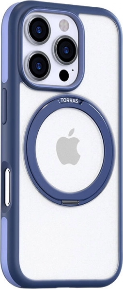 TORRAS Ostand R Fusion Protective Case for iPhone 16 Pro, Blue