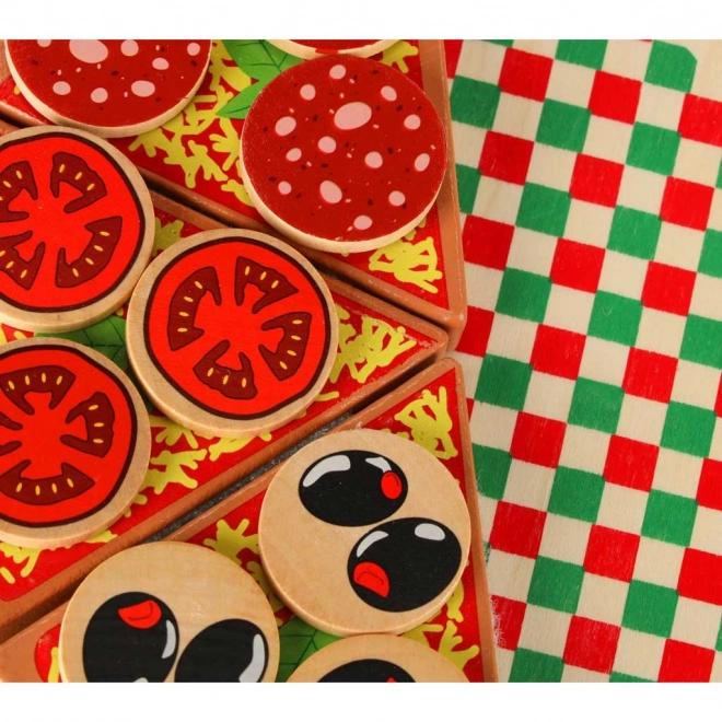 Houten speelset Pizza met accessoires