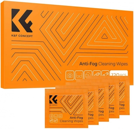 Moist Cleaning Wipes for Lenses and Glasses K&F Concept 120 pcs