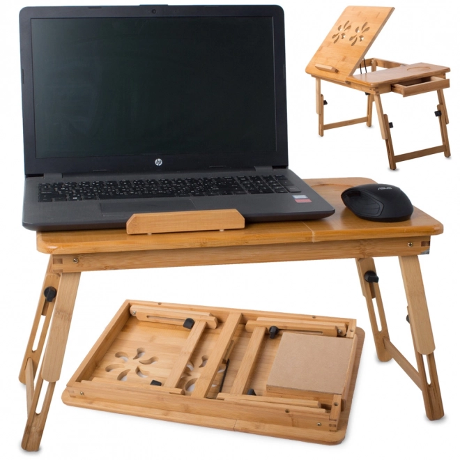 Bambus Laptop Tisch für das Bett