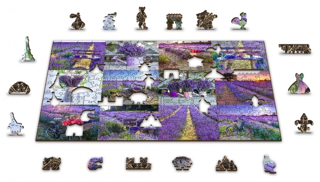 Houten puzzel Lavendel Frankrijk 2-in-1