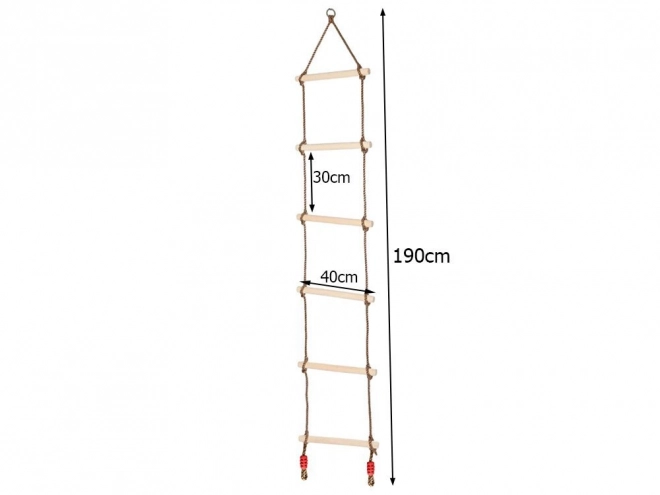 Touwladder houten tuin schommel