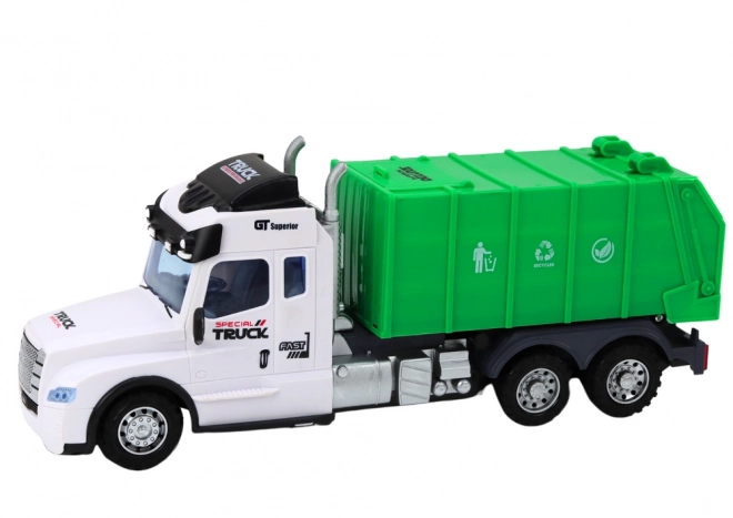 Groene RC auto met afstandsbediening en effecten