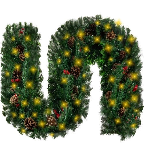 Kerstslinger / decoratie 2,7 m met LED-lampjes Ruhhy 22322