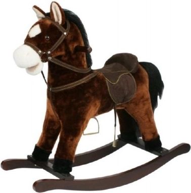 Plush Rocking Horse for Children – Brown
