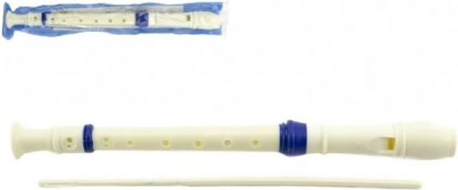 Plastic sopraanblokfluit 33 cm met reiniger