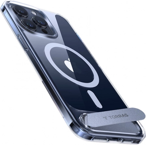 Torras transparente Hülle UPRO Pstand mit Ständer für iPhone 15 Pro Max