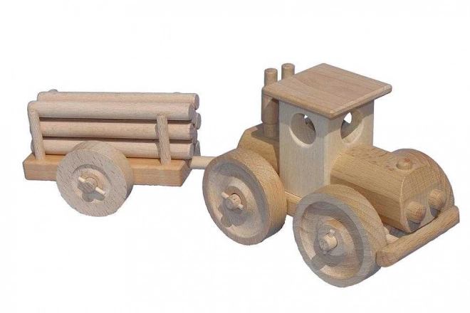 Ceeda Cavity Grote tractor met boomstammen natuurlijk