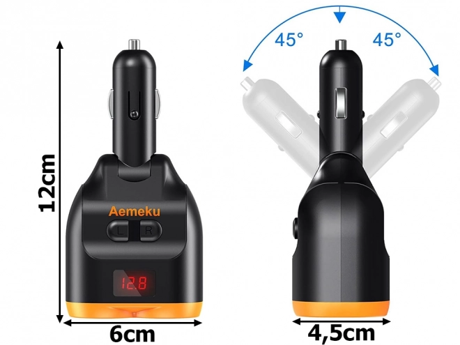 Diviseur d'allume-cigare avec chargeur USB-A et USB-C QC 3.0