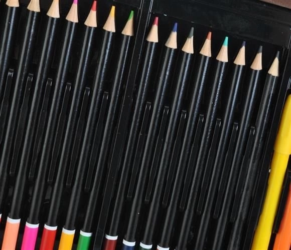 Large Art Set in a Wooden Case for Little Painters - 81pcs