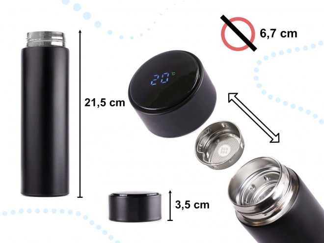 Smart LED Thermal Mug 500ml Black