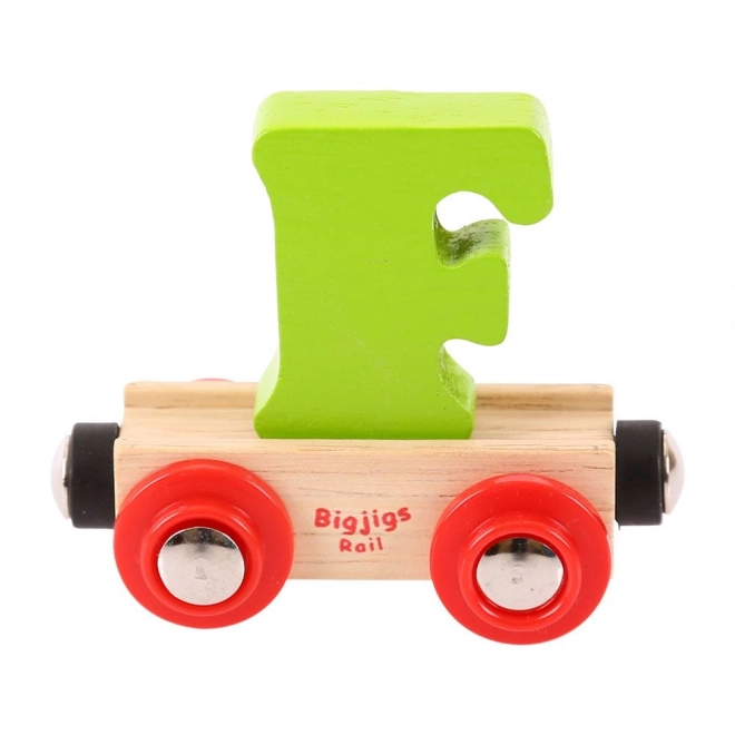Bigjigs Rail houten wagon met letter F