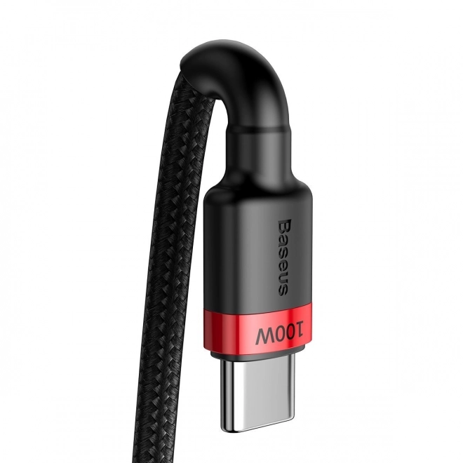 USB-C kabel voor snel opladen Baseus Cafule 100W rood zwart