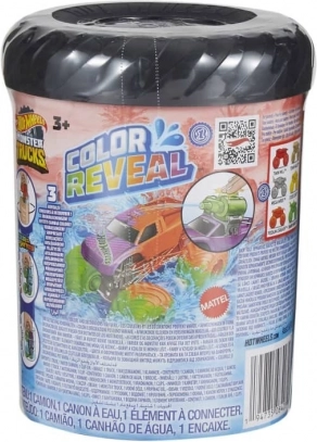 Hot Wheels Monster Trucks Color Reveal – color-changing 1:64 car with water tank