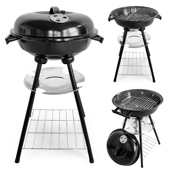 Tuinbarbecue met deksel en aslade