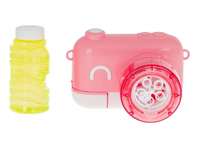 Bubbelmaker met vloeistof - Roze camera