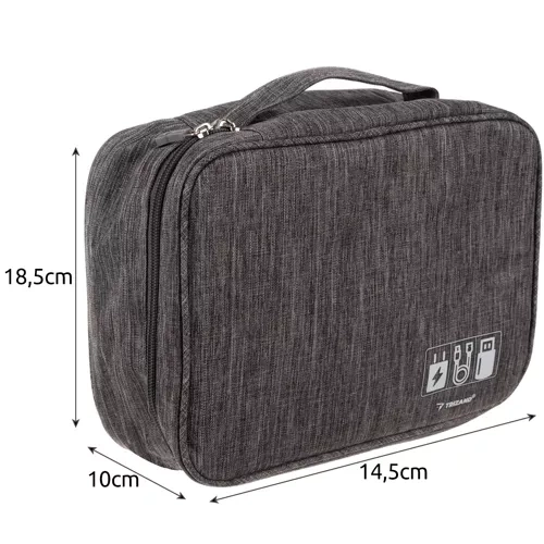 Travel Cable and Charger Organizer with Handle