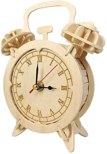 Houten 3D-puzzel Wekker