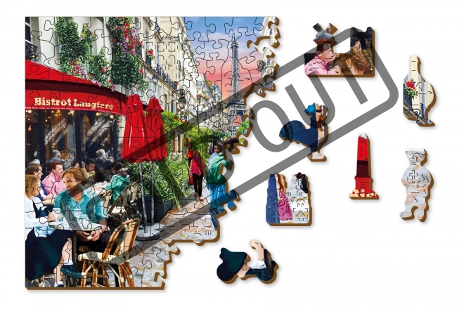 Wooden City Houten Puzzel Parijs Bistro 2-in-1, 505 Stukken EKO