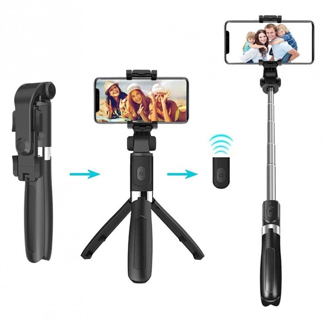 Selfie-Stick und Tischstativ 2-in-1 mit Bluetooth-Fernbedienung