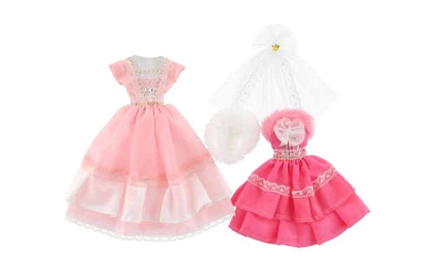 Kleding met accessoires voor poppen 2 stuks