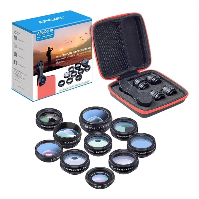 10-in-1 Mobile Objektiv Set Apexel