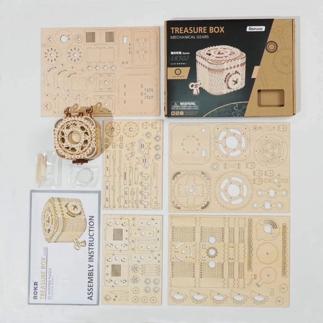 RoboTime 3D Wooden Mechanical Puzzle Jewelry Box