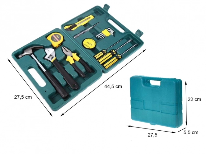 Tool Set with Screwdrivers and Hammer in Carry Case