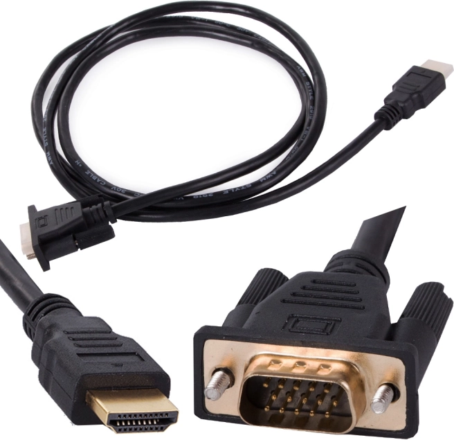 HDMI-naar-VGA-kabel 1,3 m met vergulde connectoren, Full HD