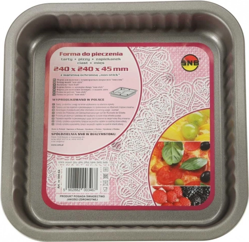 Non-stick baking pan 24x24 cm gray
