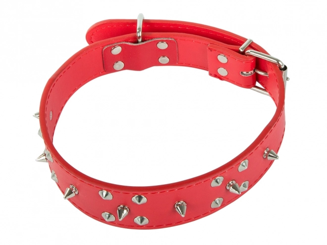 Verstelbare halsband voor honden met studs van ecologisch leer
