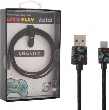 Gaming USB‑C charging and data cable with strap