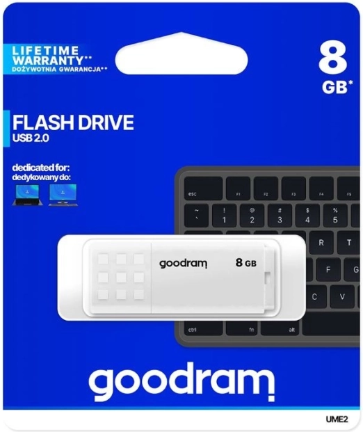 Pendrive GOODRAM UME2 8GB USB 2.0 White