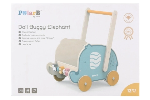 Houten loopwagen - olifant