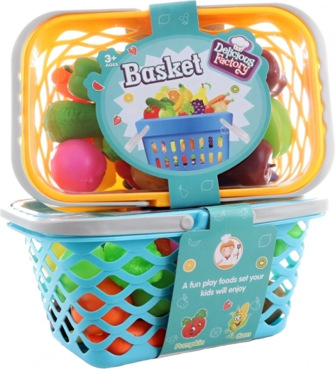 Practical basket with lid and handles