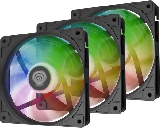 Set mit 3 Lüftern GENESIS Oxal 120 ARGB, schwarz